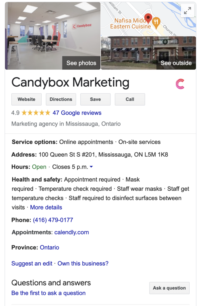 candybox marketing google my business listing